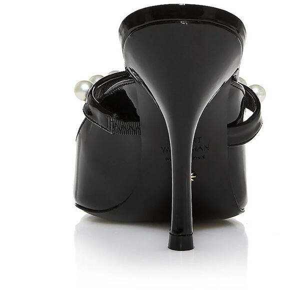 Stuart Weitzman Goldie 100 Women's Black Patent Leather Pump Mules US9 - Picture 3 of 3